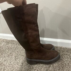 Sugar Women's Over the Knee Boots - Dark Brown